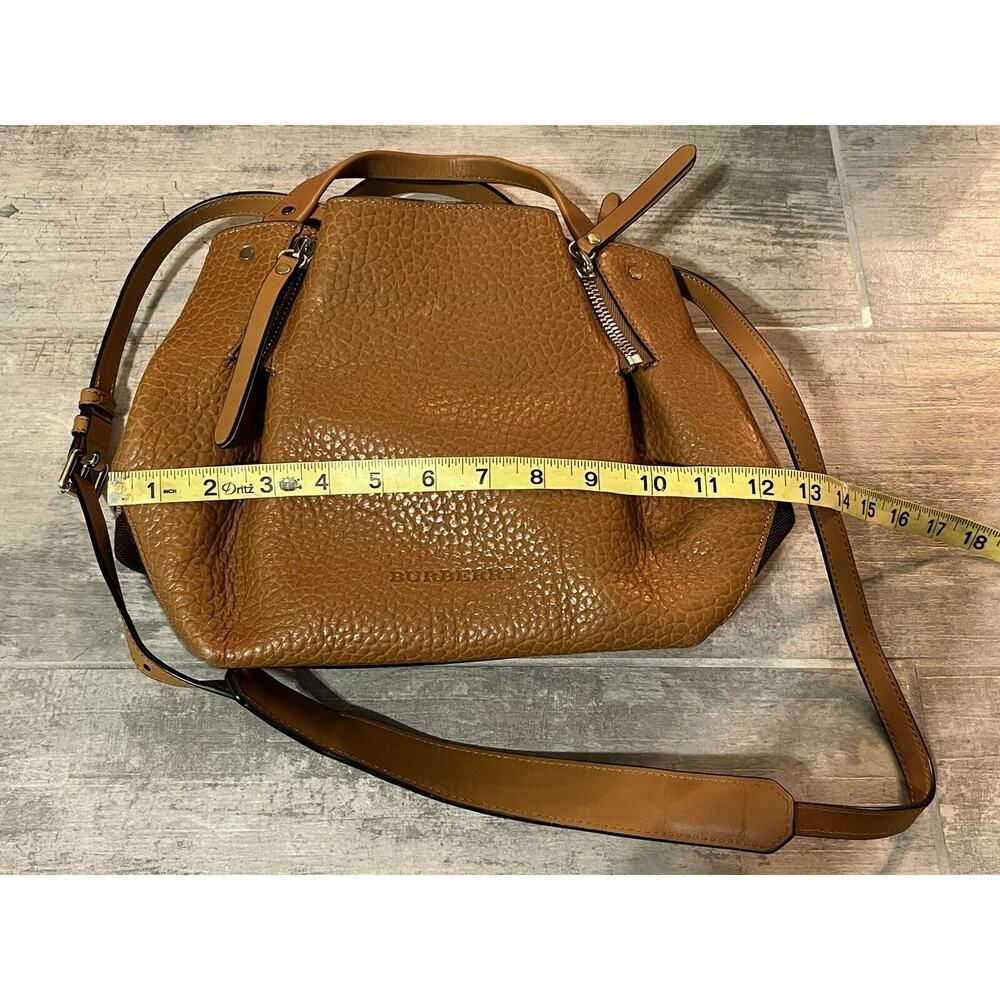 BURBERRY Small Maidstone Saddle Brown Leather Tote Designer Shoulder Bag - Picture 8 of 12